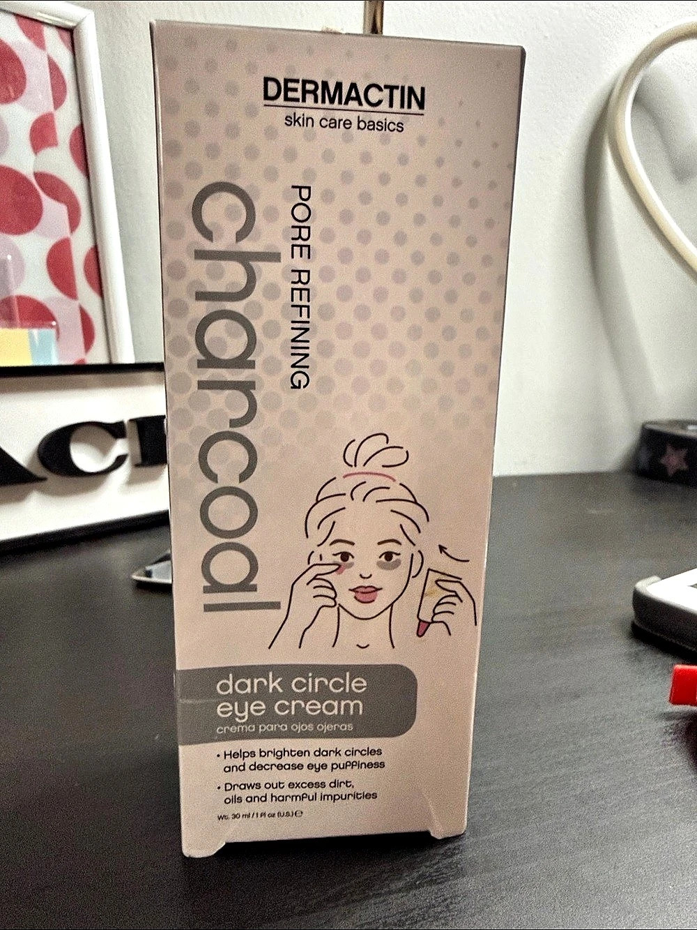 Dermactin Charcoal Dark Circle Eye Cream 30 ml Dark Circle Eye Cream NWT